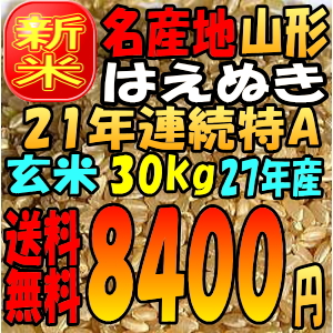 はえぬき玄米30kg